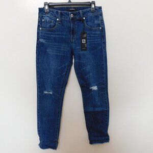 JR127 Numero Blue Ripped Boyfriend Jeans Size 25 x 29